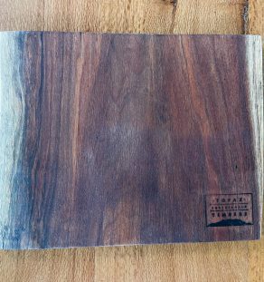 Handmade chopping board crafted from sustainably sourced timber.
